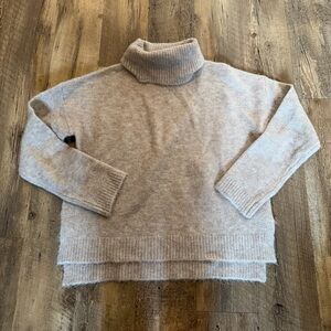NWT Line the Label Sirena Sandstone Sweater Cozy Beige Turtleneck Large ORG $195